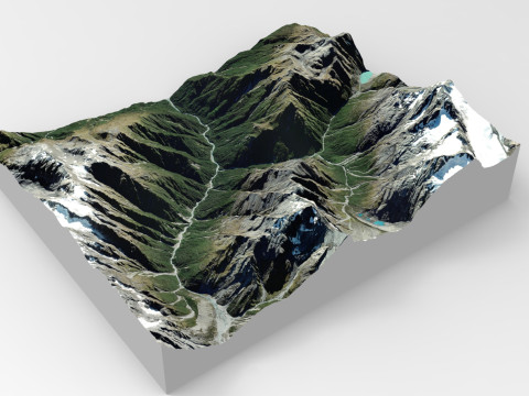 Mountain The Butler Range New Zealand 3D Model