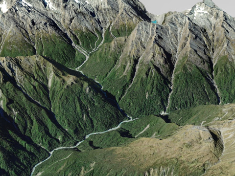 Mountain The Butler Range New Zealand 3D Model