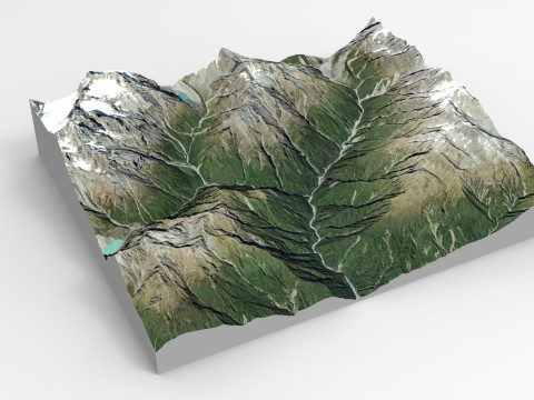Mountain The Butler Range New Zealand 3D Model