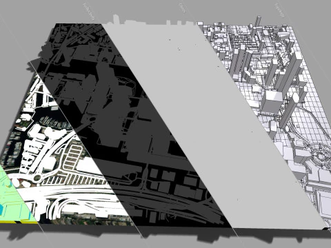 Cityscape London Business District Canary Wharf England 3D Model