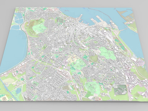 Cityscape Cagliari Italian island of Sardinia 3D Model