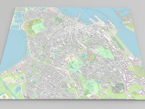 Paisagem urbana Cagliari ilha italiana da Sardenha Modelo 3D