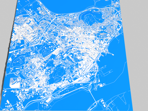 Cityscape Cagliari Italian island of Sardinia Modello 3D