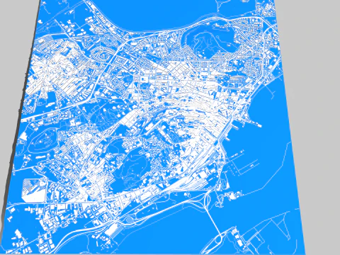 Paisagem urbana Cagliari ilha italiana da Sardenha Modelo 3D