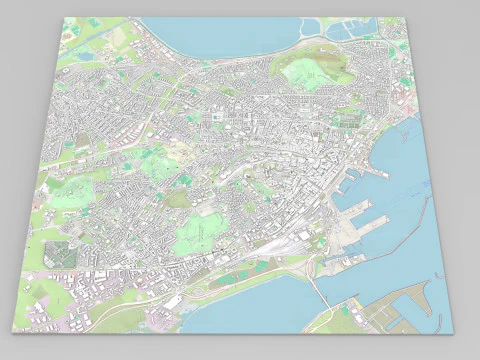 Paisagem urbana Cagliari ilha italiana da Sardenha Modelo 3D