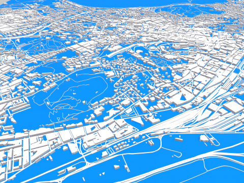 Cityscape Cagliari Italian island of Sardinia Modello 3D