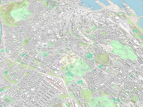 Cityscape Cagliari Italian island of Sardinia Modello 3D