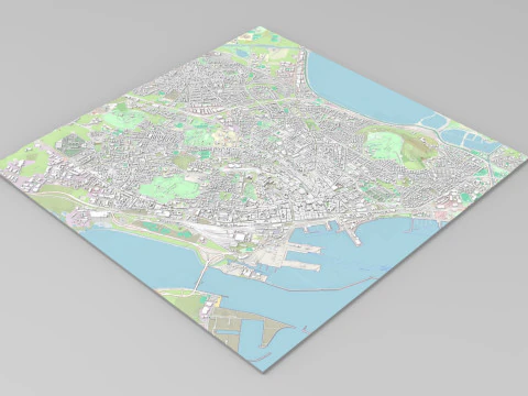 Paisagem urbana Cagliari ilha italiana da Sardenha Modelo 3D