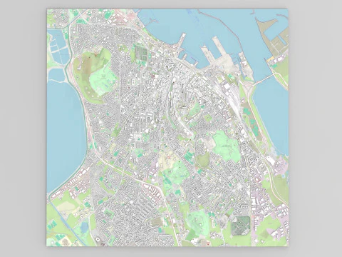Paisagem urbana Cagliari ilha italiana da Sardenha Modelo 3D