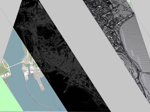 Paisagem urbana Cagliari ilha italiana da Sardenha Modelo 3D