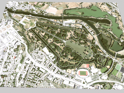 The Great Karlswiese Karlsaue State Park 3D 模型