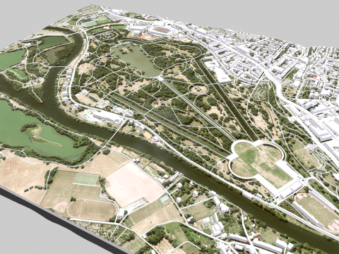 The Great Karlswiese Karlsaue State Park 3D 模型