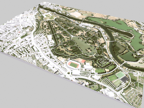 The Great Karlswiese Karlsaue State Park 3D 模型