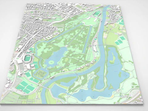 グレート カールスヴィーゼ カールザウエ州立公園 3Dモデル