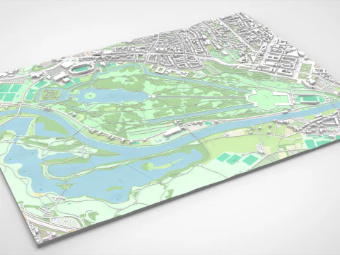 グレート カールスヴィーゼ カールザウエ州立公園 3Dモデル