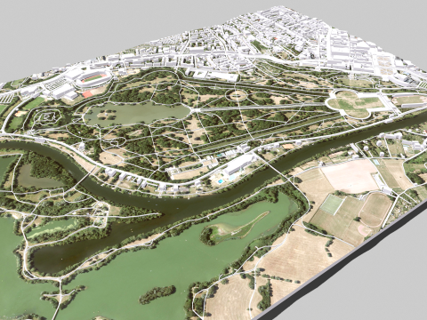 The Great Karlswiese Karlsaue State Park 3D 模型