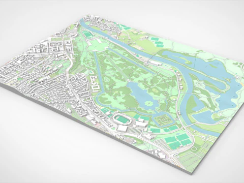 グレート カールスヴィーゼ カールザウエ州立公園 3Dモデル