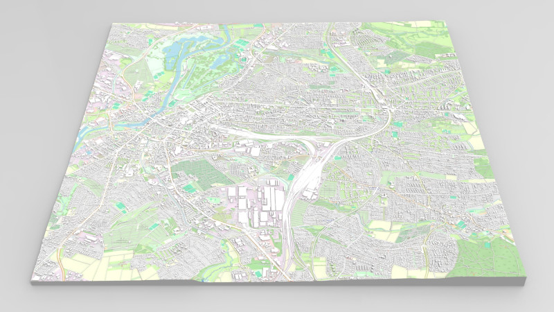Cityscape Kassel Germany Modelo 3D .c4d .max .obj .3ds .fbx .stl .blend