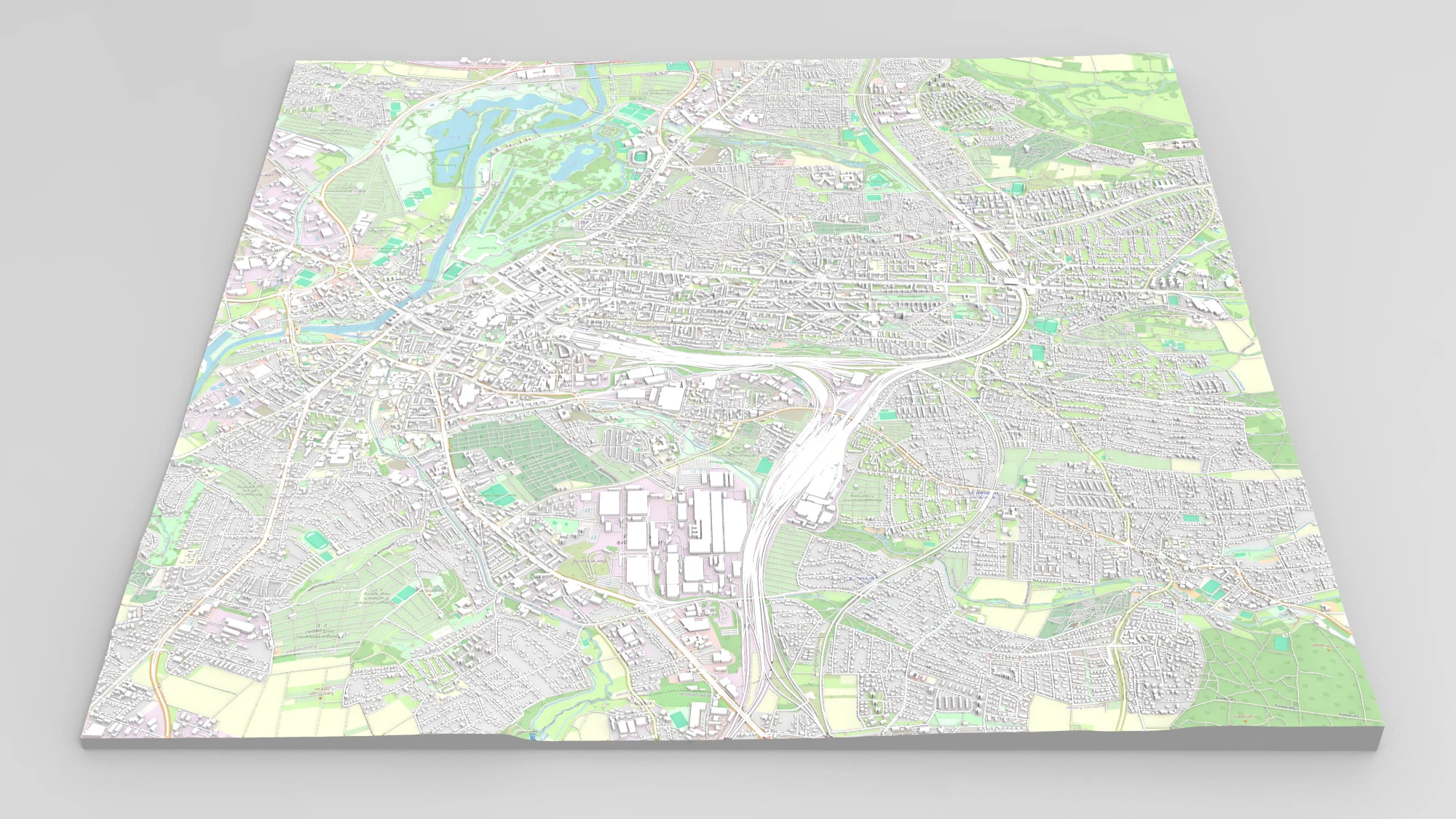 Cityscape Kassel Germany 3D Model .c4d .max .obj .3ds .fbx .stl .blend 