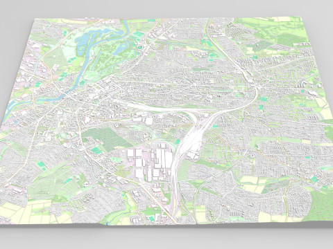 Cityscape Kassel Germany Modelo 3D