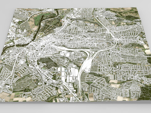 Cityscape Kassel Germany Modelo 3D