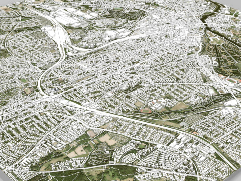 Cityscape Kassel Germany Modelo 3D