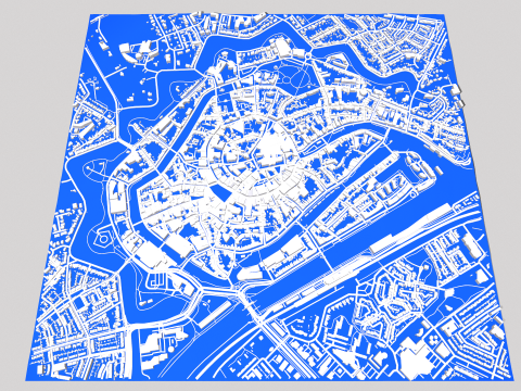 Cityscape Middelburg Netherlands 3D Model