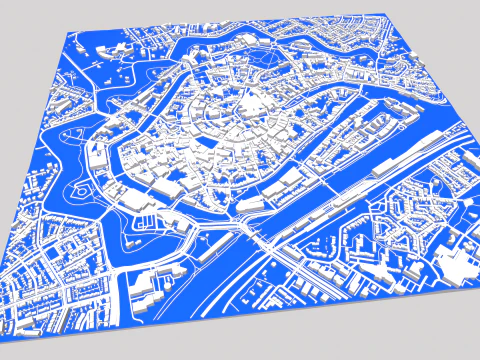 Cityscape Middelburg Netherlands 3D Model