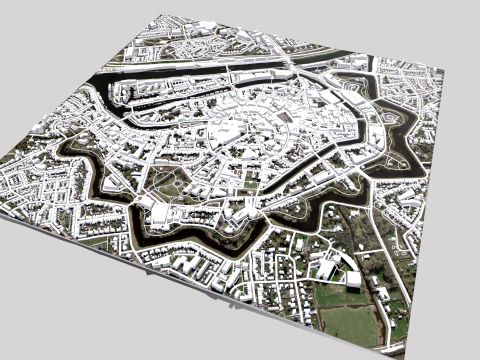 Cityscape Middelburg Netherlands 3D Model