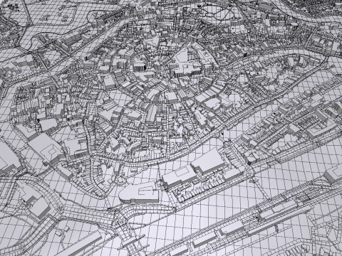 Cityscape Middelburg Netherlands 3D Model