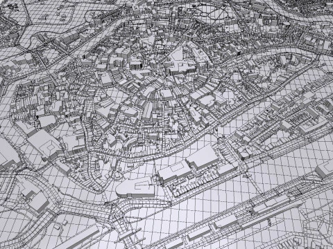 Cityscape Middelburg Netherlands 3D Model