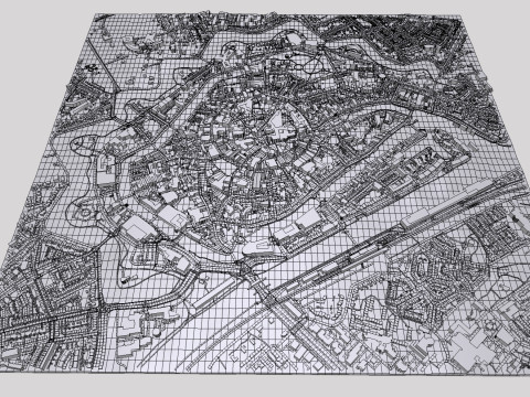 Cityscape Middelburg Netherlands 3D Model
