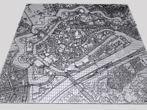 Cityscape Middelburg Netherlands 3D Model
