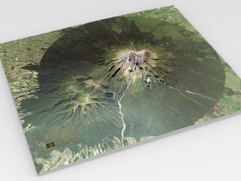 Mountain landscape Volcano Taranaki New Zealand 3D Модель