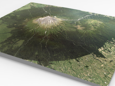 Mountain landscape Volcano Taranaki New Zealand 3D Модель