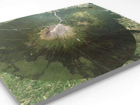 Mountain landscape Volcano Taranaki New Zealand 3D Модель