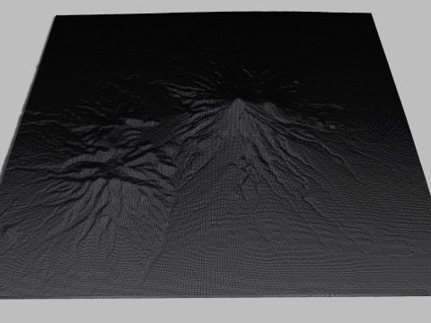 Mountain landscape Volcano Taranaki New Zealand 3D Модель