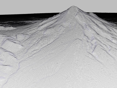 Mountain landscape Volcano Taranaki New Zealand 3D Модель