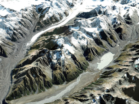 Malt Bran Range Mountain range in New Zealand 3D Модель