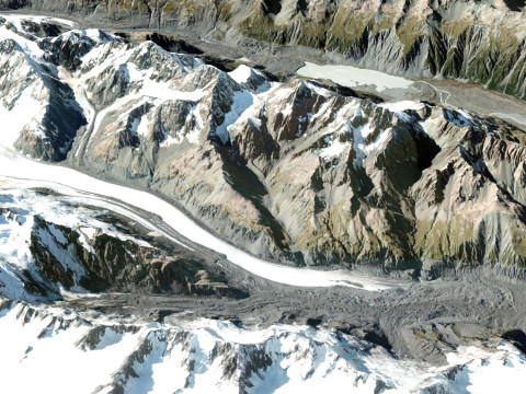 Malt Bran Range Mountain range in New Zealand 3D Модель