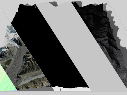 Malt Bran Range Mountain range in New Zealand 3D Модель