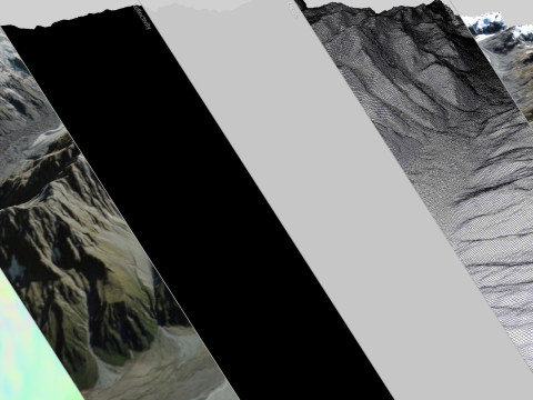 Malt Bran Range Mountain range in New Zealand 3D Модель