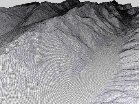 Malt Bran Range Mountain range in New Zealand 3D Модель