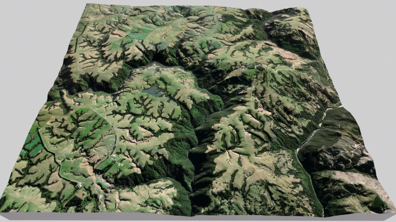 Round Ridge Hill Nowa Zelandia Model 3D .c4d .max .obj .3ds .fbx .stl .blend 