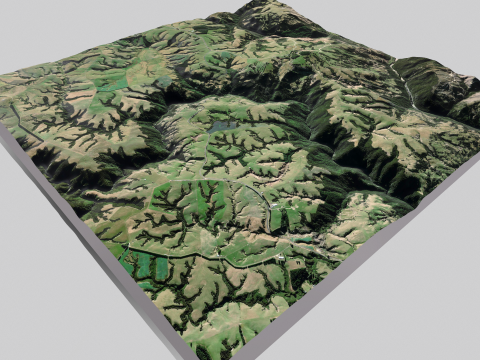 Round Ridge Hill New Zeland 3D 모델