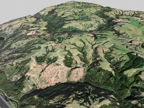 Round Ridge Hill New Zeland 3D 모델