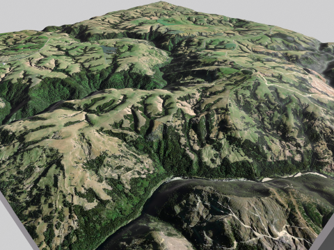 Round Ridge Hill New Zeland 3D 모델