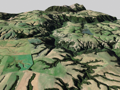 Round Ridge Hill New Zeland 3D 모델