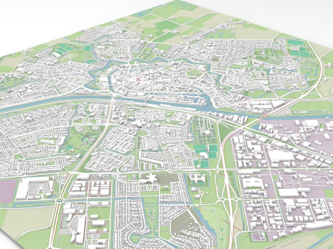 Cityscape Middelburg Netherlands 3D मॉडल