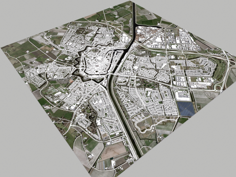 Cityscape Middelburg Netherlands 3D मॉडल